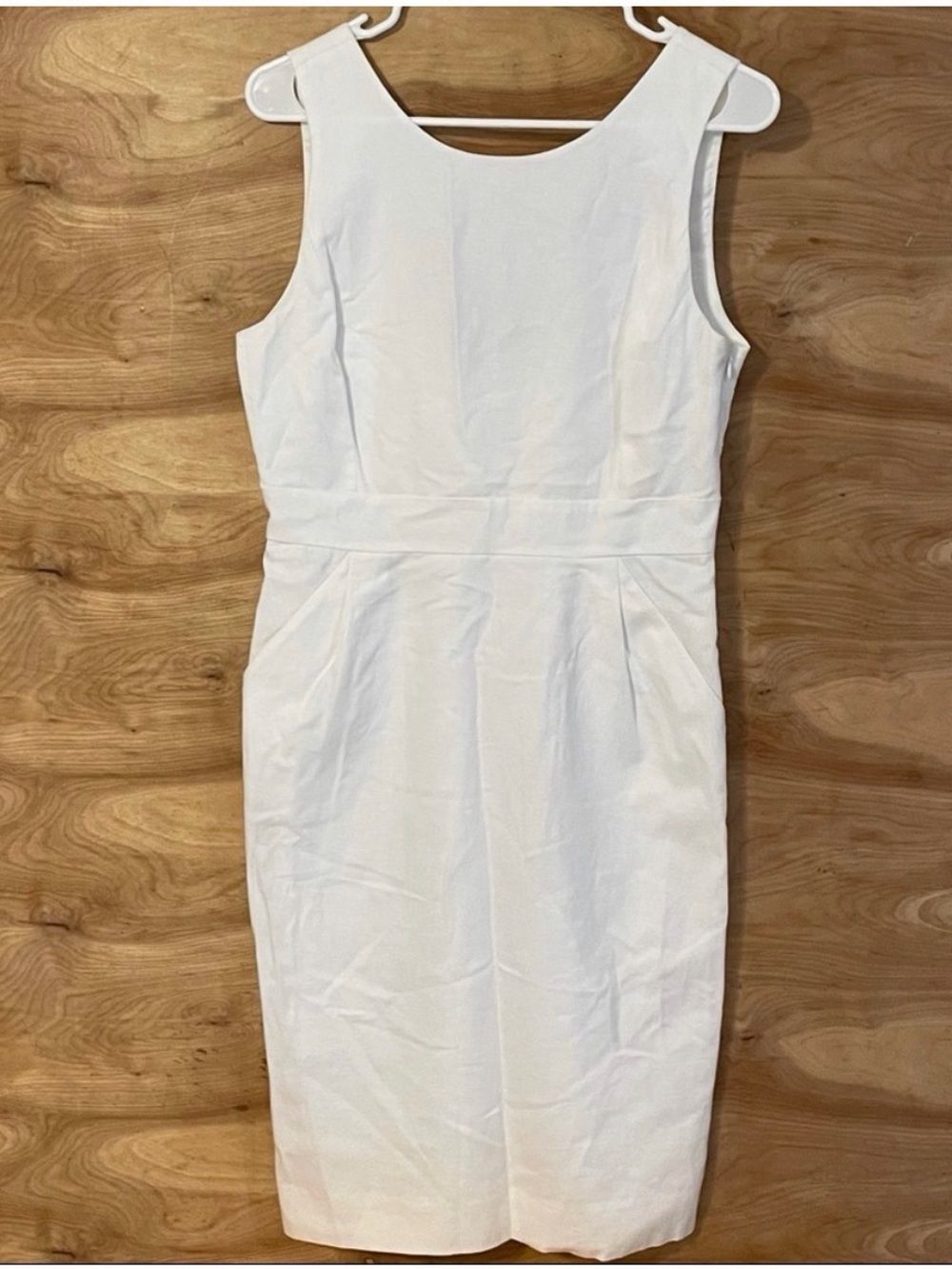 Classic White Sheath Dress - Women's Sleeveless Pencil Dress